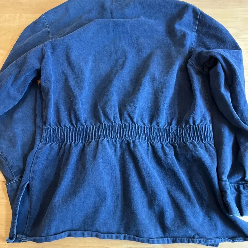Vintage Levi’s white label blue work shirt made in USA